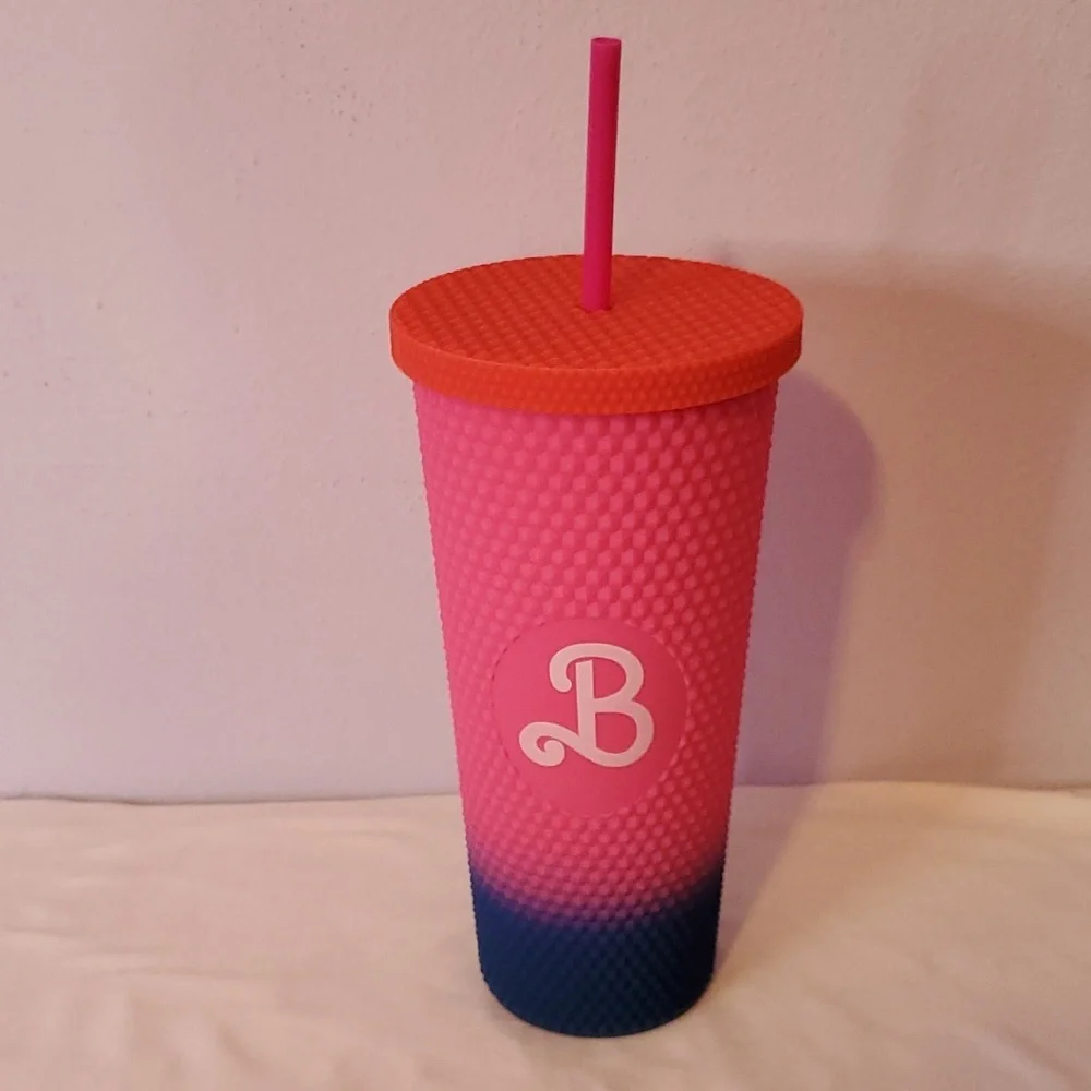 Multicolor Tumbler With Lid And Straw
